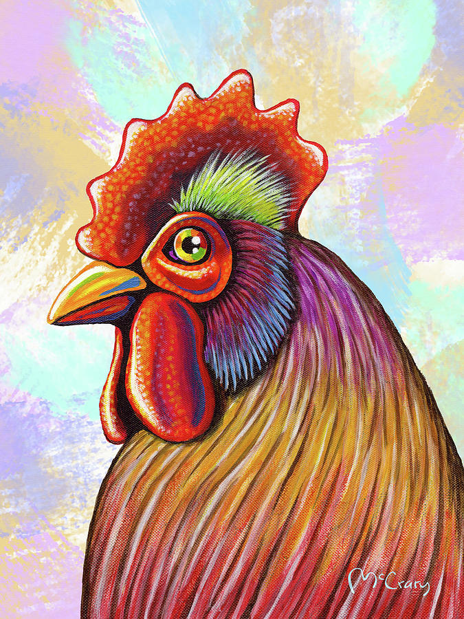 Electric Chicken Painting by Mike McCrary - Pixels