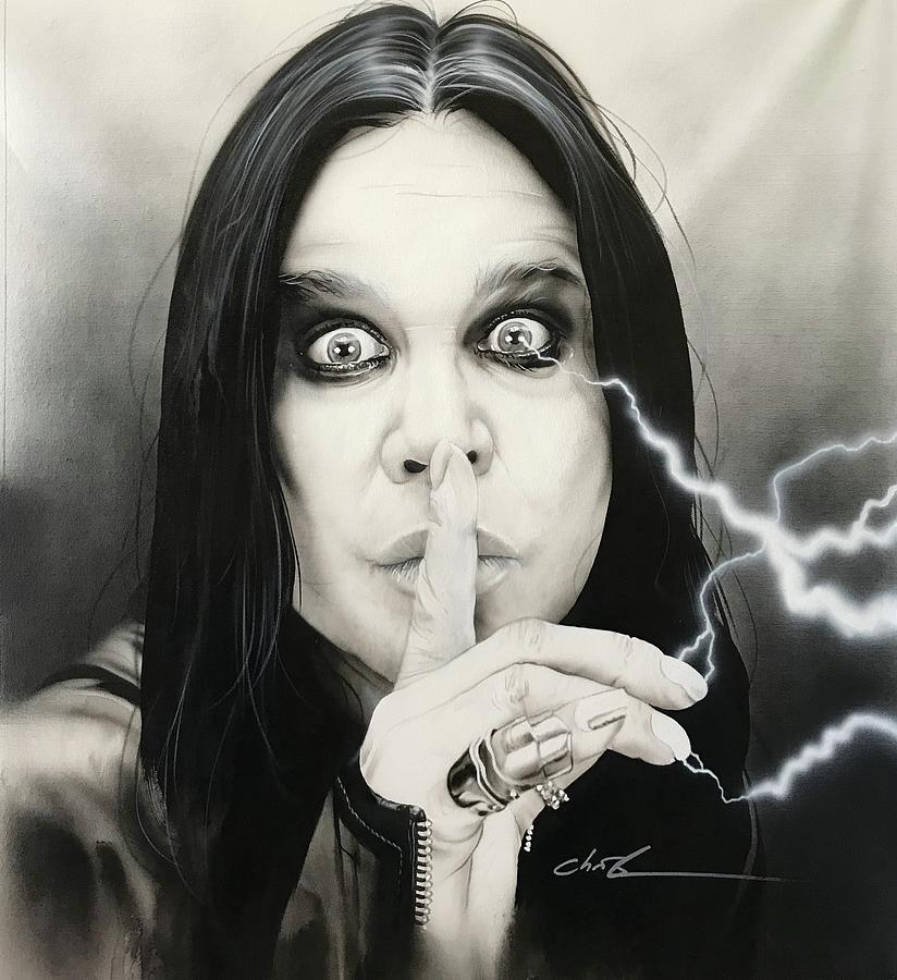 Ozzy Osbourne Painting - Electric Funeral by Christian Chapman Art