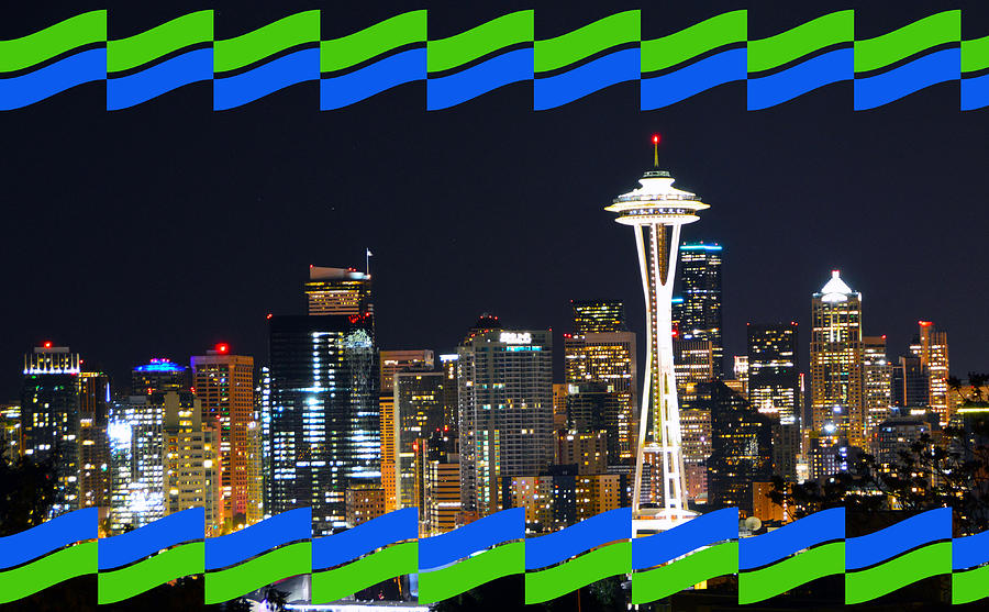 Electric Green Blue Seattle by Brian O'Kelly Electric Green Blue Seattle by Brian O'Kelly