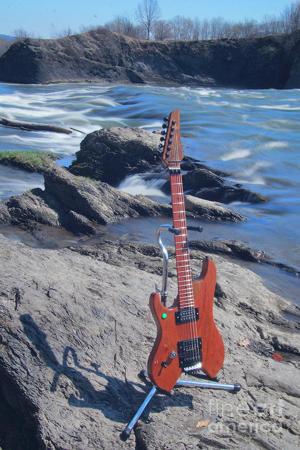 Music Photograph - Electric Guitar River Side 11 by Jason Wicks