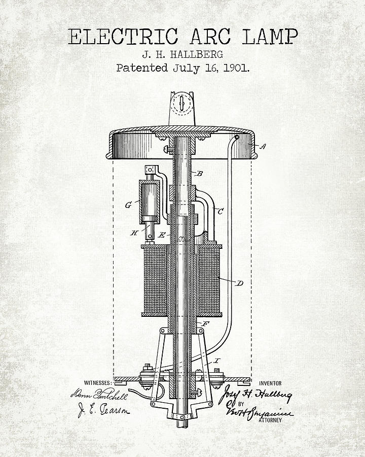 Electric lamp old patent Digital Art by Dennson Creative - Fine Art America