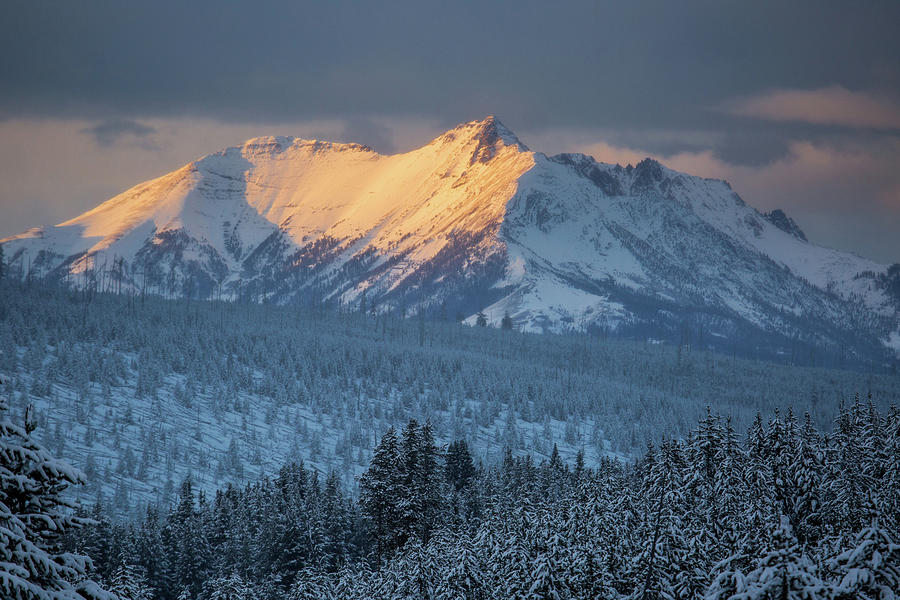 Electric Peak at Sunset, Yellowstone National Park Photograph by The Yellowstone Collection Electric Peak at Sunset, Yellowstone National Park Photograph by The Yellowstone Collection