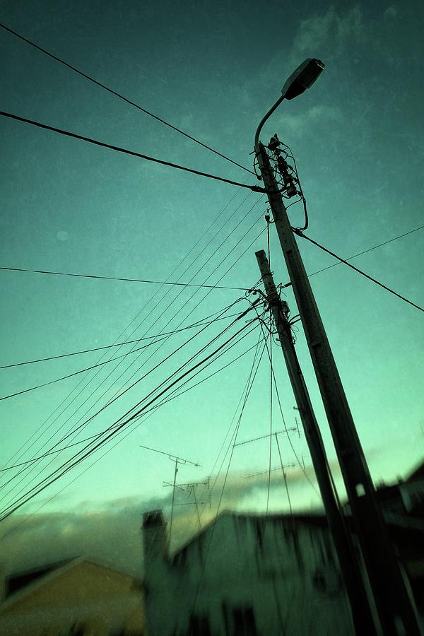 Electric Poles and Wires Photograph by Carlos Caetano