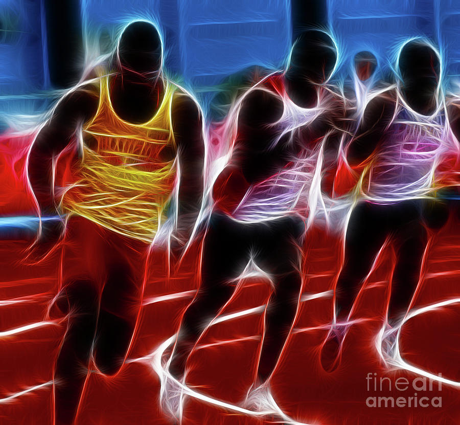 Sports Photograph - Electric Sprinters by Bob Christopher