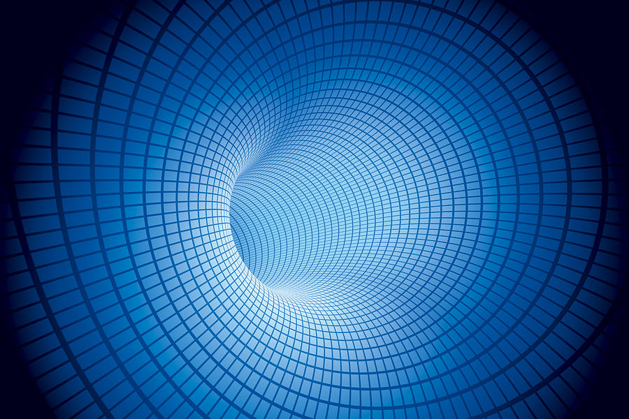 Electric Tunnel Blue Mesh Pattern Photograph by FrankRamspott