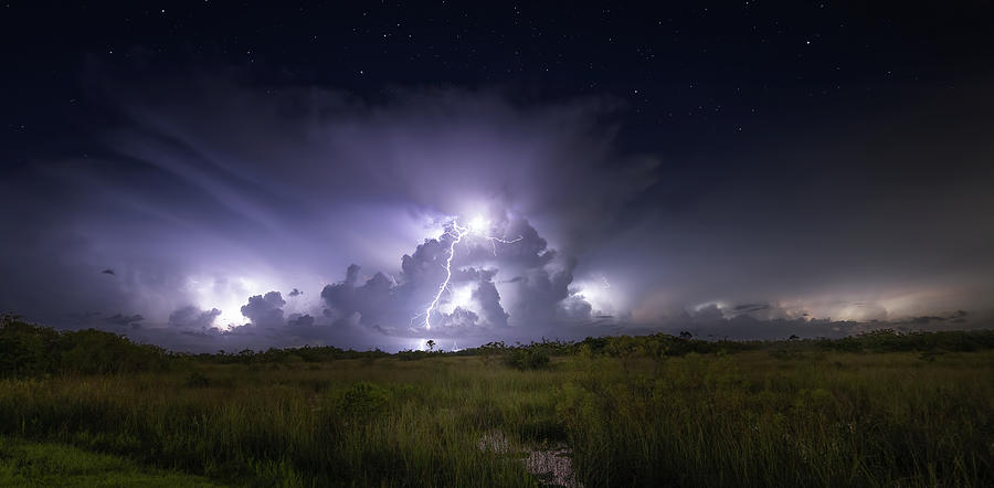 Electrical Storm in Everglades National Park Photograph by Mark Andrew Thomas