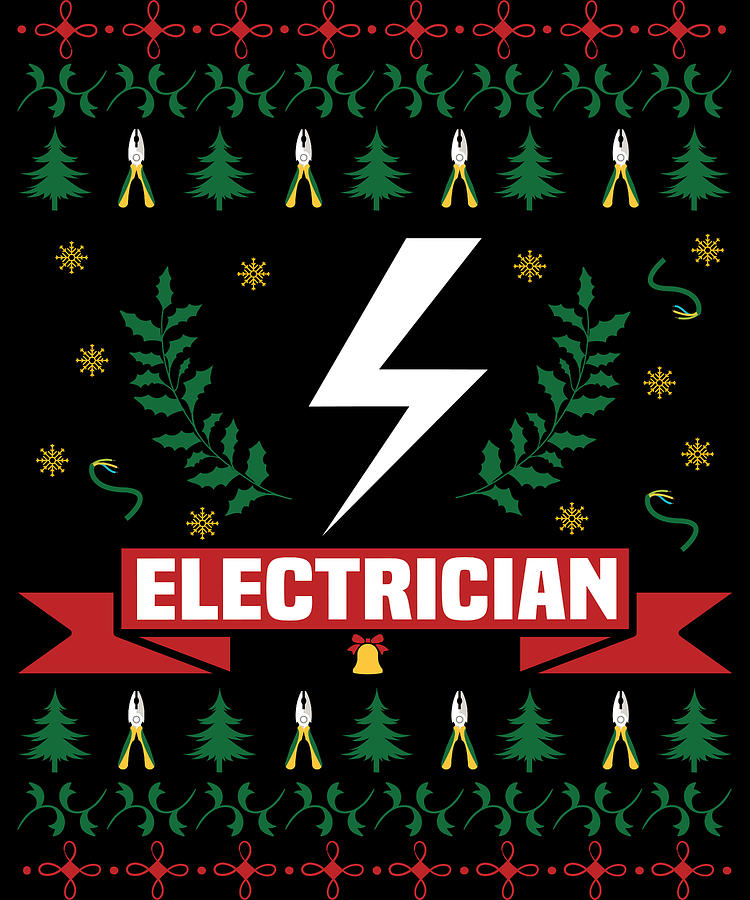 Stocking Stuffer Digital Art - Electrician Ugly Electricity Christmas by Michael S Stocking Stuffer Digital Art - Electrician Ugly Electricity Christmas by Michael S