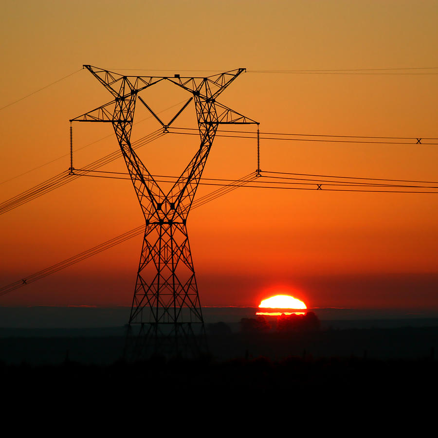 Electrifying sunset Photograph by Alex Joukowski