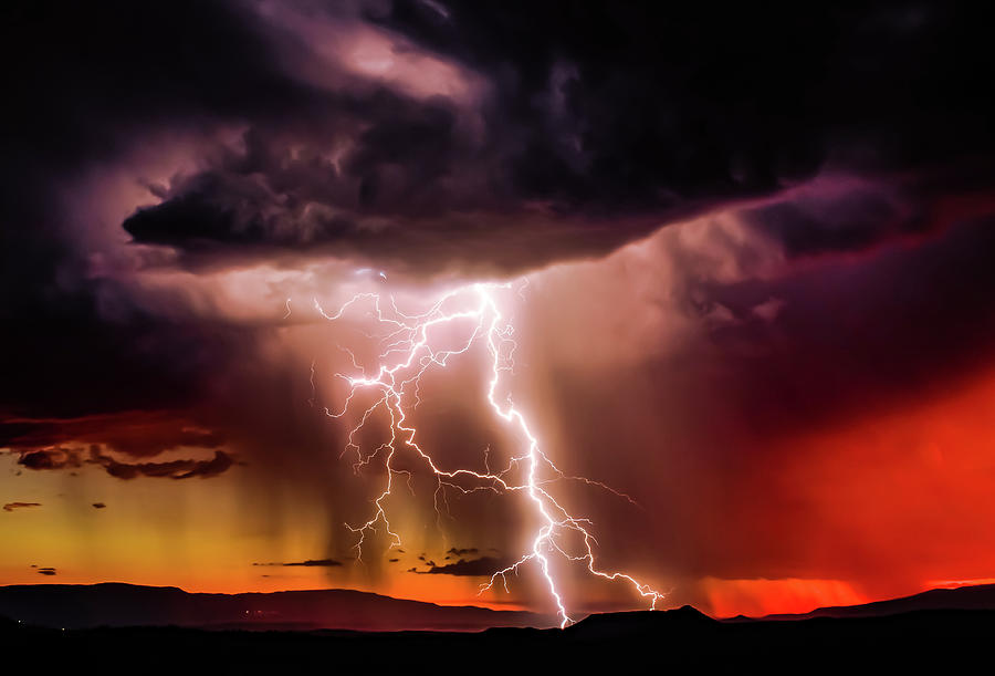 Electrifying Sunset Photograph by Heber Lopez