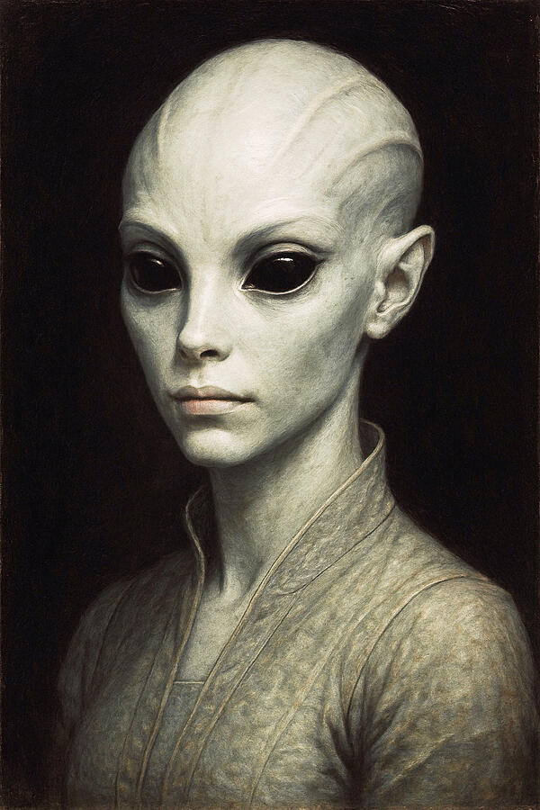 Elegance and Beauty from Beyond A Surreal Extraterrestrial Portrait by Bob Orsillo Fine Art Print Painting by Bob Orsillo Elegance and Beauty from Beyond A Surreal Extraterrestrial Portrait by Bob Orsillo Fine Art Print Painting by Bob Orsillo