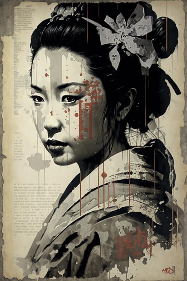 Geisha 11 Digital Art by Tim Miklos - Fine Art America