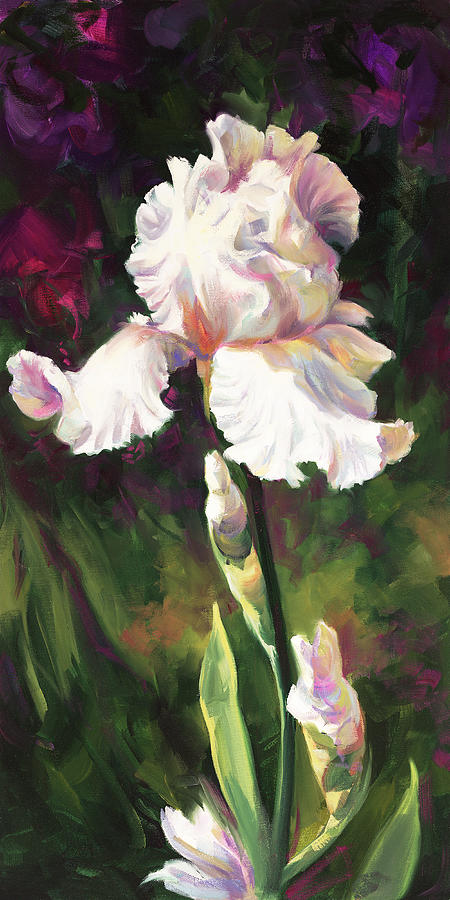 Iris Painting - Elegant Iris by Laurie Snow Hein