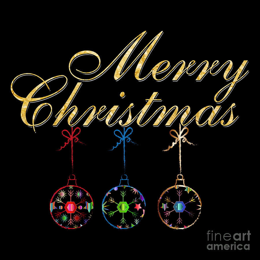Elegant Merry Christmas Snowflake Ornaments Digital Art by Best Trendy  Choices - Pixels