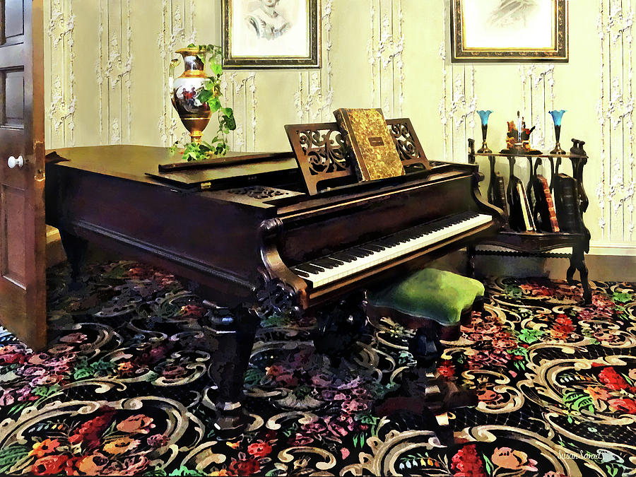 Music Photograph - Elegant Piano in Victorian Parlor by Susan Savad