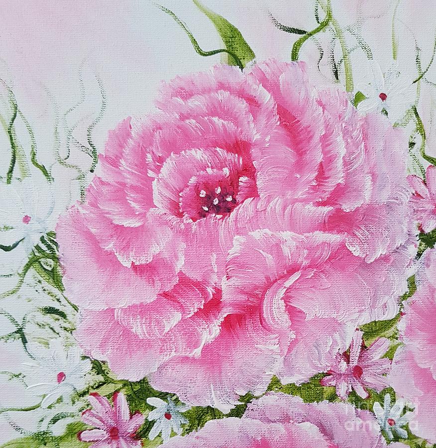 Elegant Rose Treasure Mini Painting