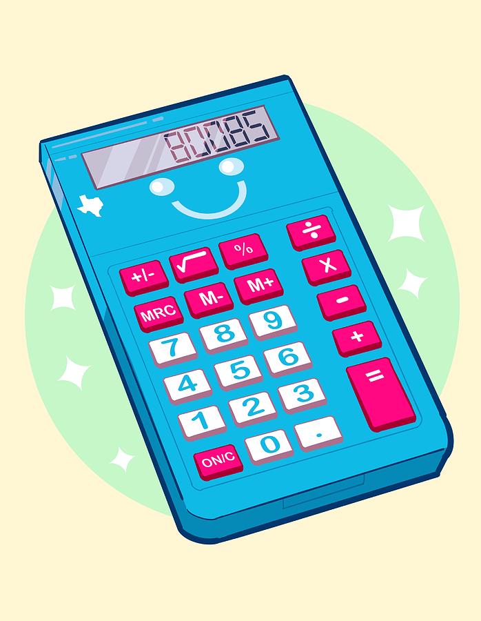 Boobs Drawing - Elementary Calculator by Ludwig Van Bacon