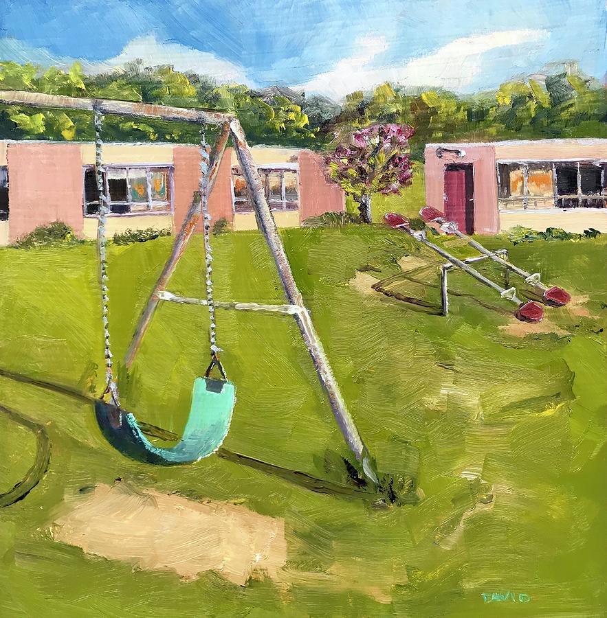 Elementary School Playground Painting by Lisa David - Pixels