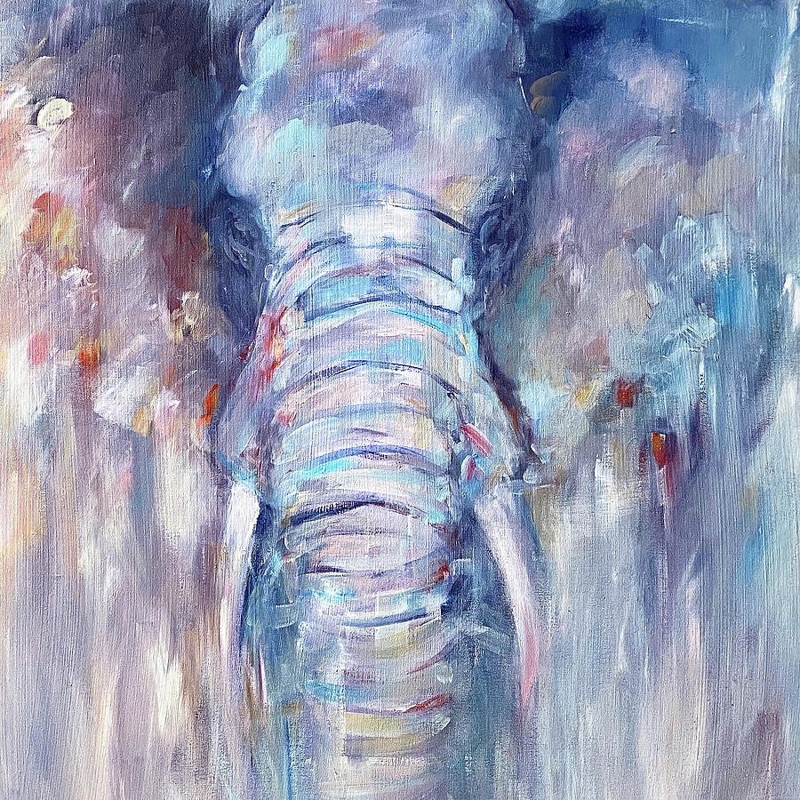 Elephant Abstract Painting by Arti Chauhan