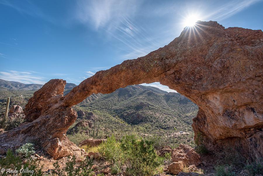 Elephant Arch sunstar Photograph by Andy Dilling