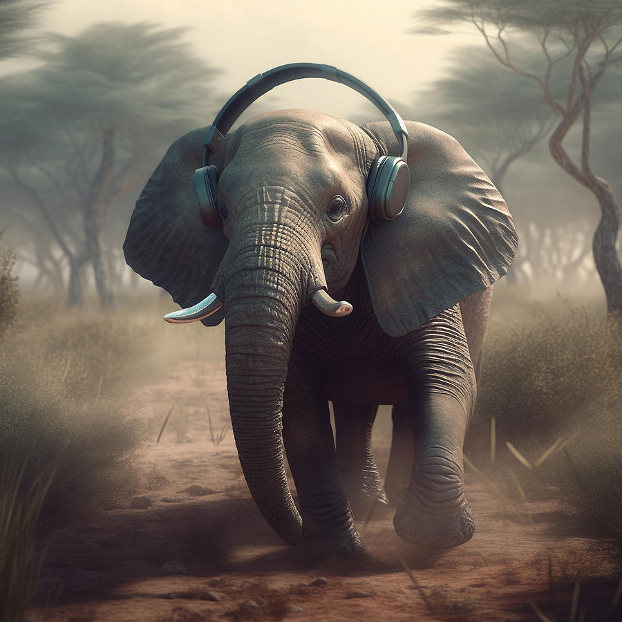 Elephant Mixed Media - Elephant Collection 1 by Marvin Blaine