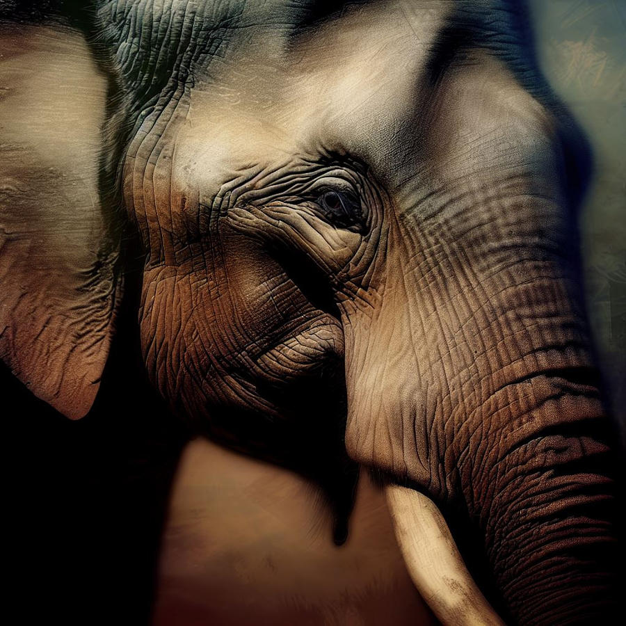 Elephant Day Painting by Chris Fulks