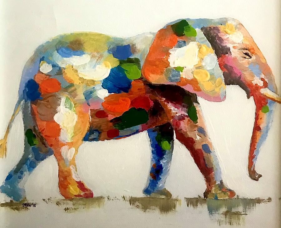 Elephant Painting by Drew Stelljes - Fine Art America