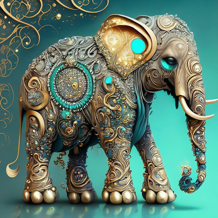 Elephant elegance Digital Art by Camille Lopez