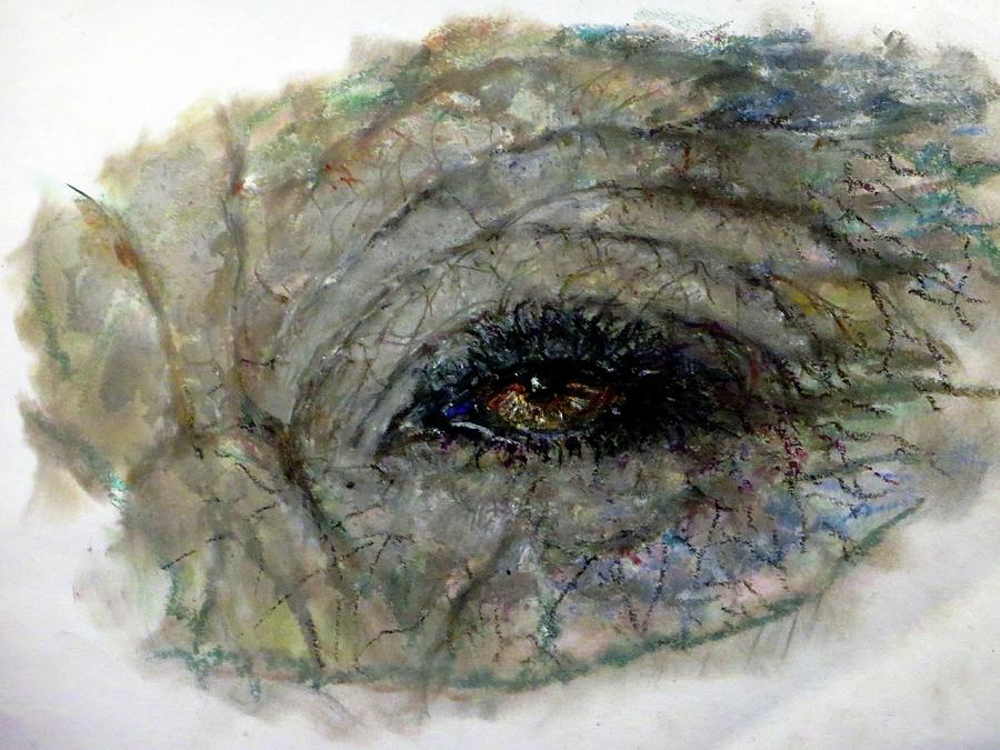 Elephant Eye II Painting by Bernadette Krupa