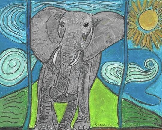 Elephant Mixed Media - Elephant  by Jeremy Raglin