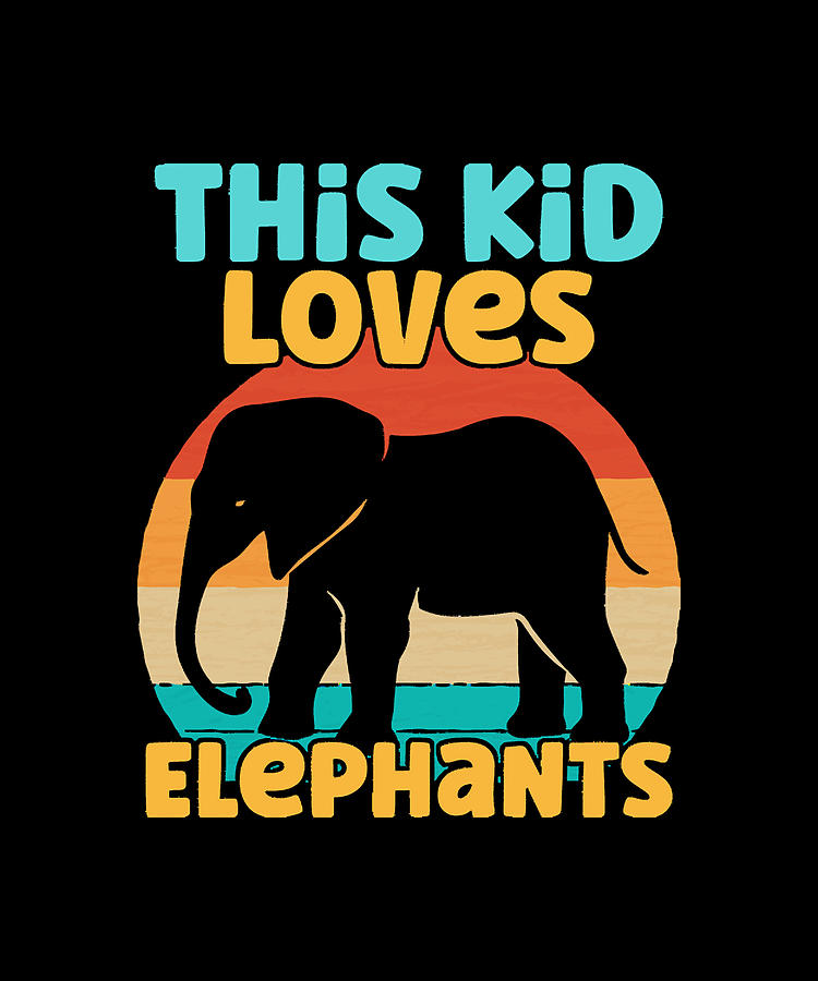 Elephant Kids This Kid Loves Elephants - Elephant lover design Digital ...