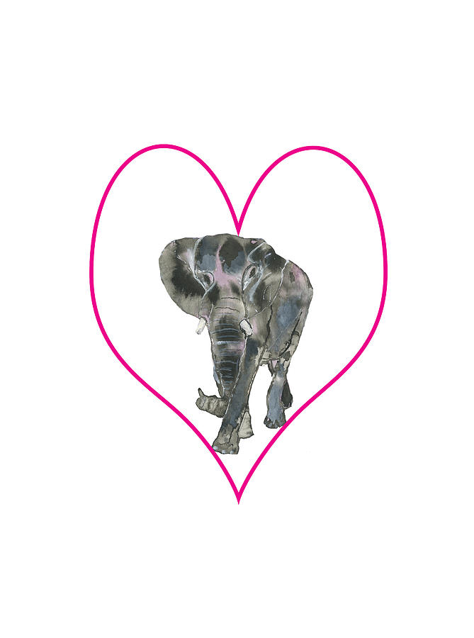 Elephant Love Mixed Media by Judy Huck