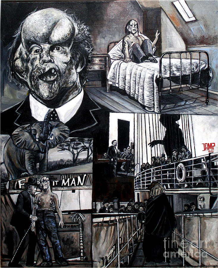 David Lynch Painting - The Elephant man by Jose Mendez David Lynch Painting - The Elephant man by Jose Mendez
