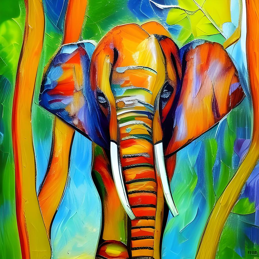 Elephant Digital Art by Michael Perzel - Fine Art America