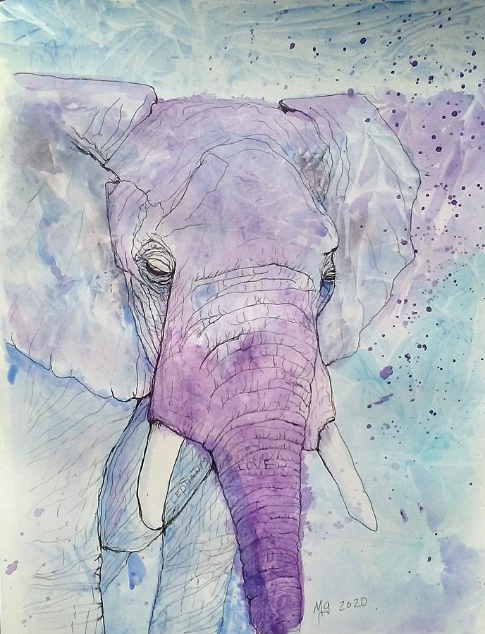 Elephant  Painting by Mindy Gibbs