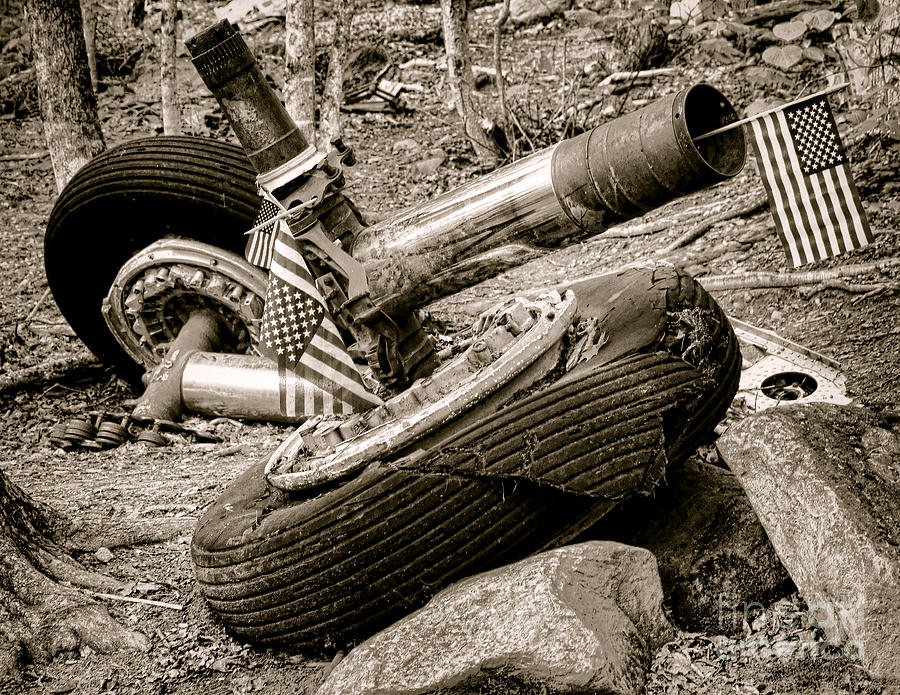 Elephant Mountain Crash B52 Wreckage Landing Gear Photograph by Olivier Le Queinec