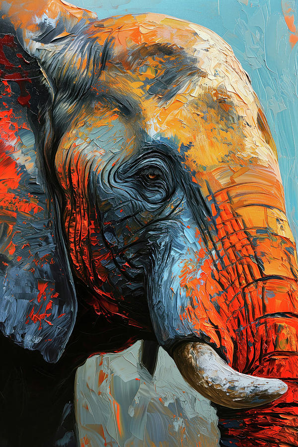 Elephant Portrait Digital Art by Imagine ART