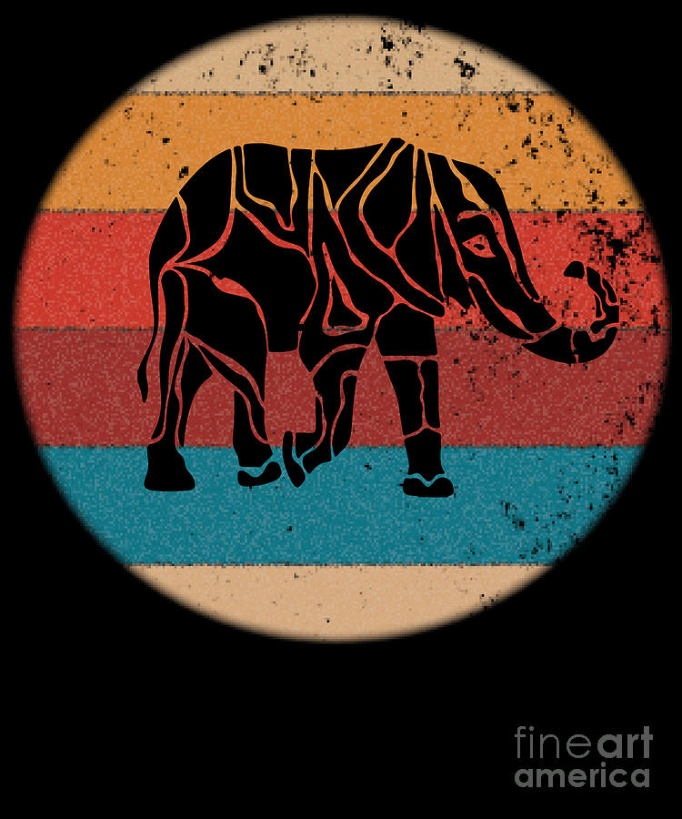 Elephant Shirt Retro Vintage 70s Boho Distressed Women Men Elephant Shirt Retro Vintage 70s Boho Distressed Women Men