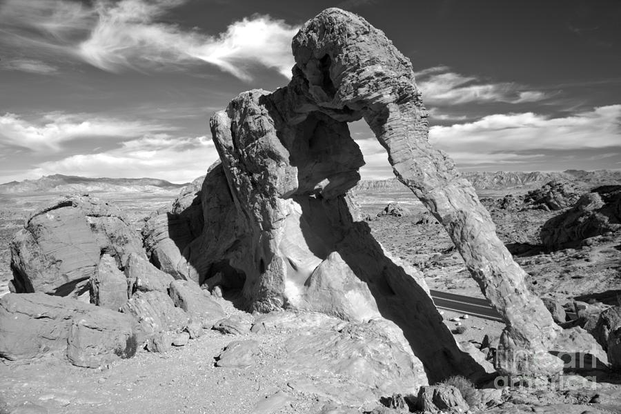 Nature Photograph - Elephant Rock In The Sun Black And White by Adam Jewell