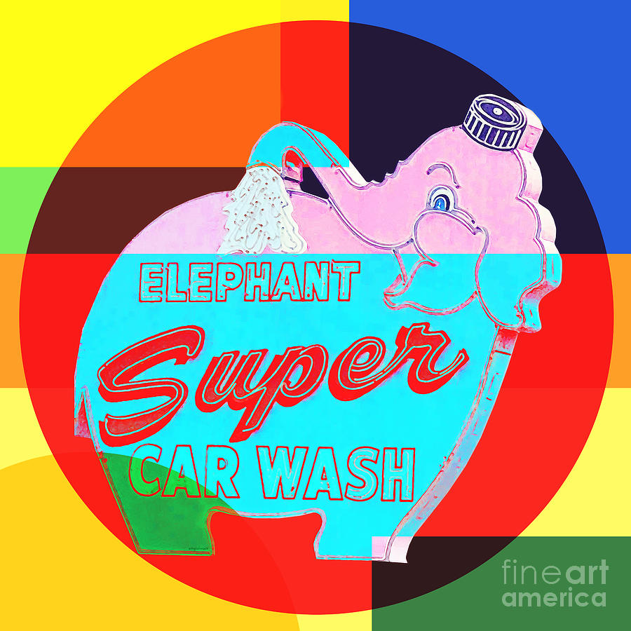 Elephant Super Car Wash Seattle Washington 20200113v2b Photograph by Wingsdomain Art and Photography