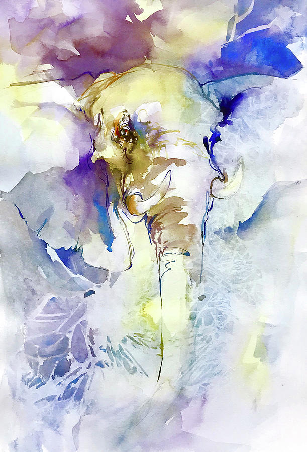 Elephant Painting by Susan Blackwood