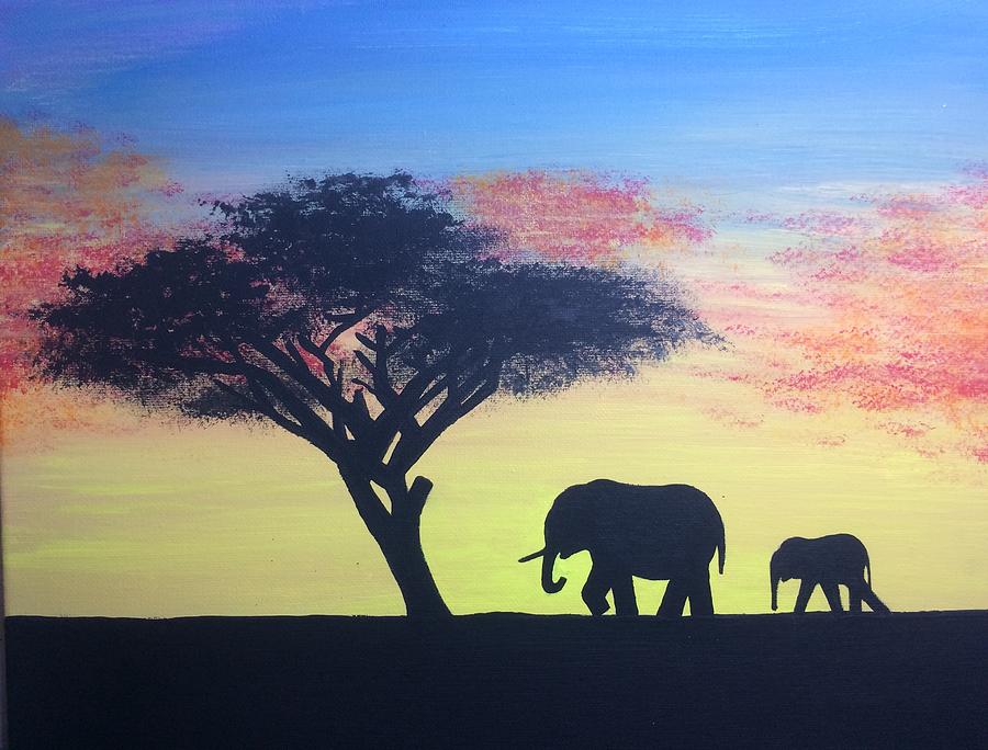 Elephants of Africa Painting by Mark Richardson - Pixels