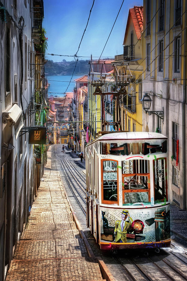 Elevador da Bica Lisbon Photograph by Carol Japp