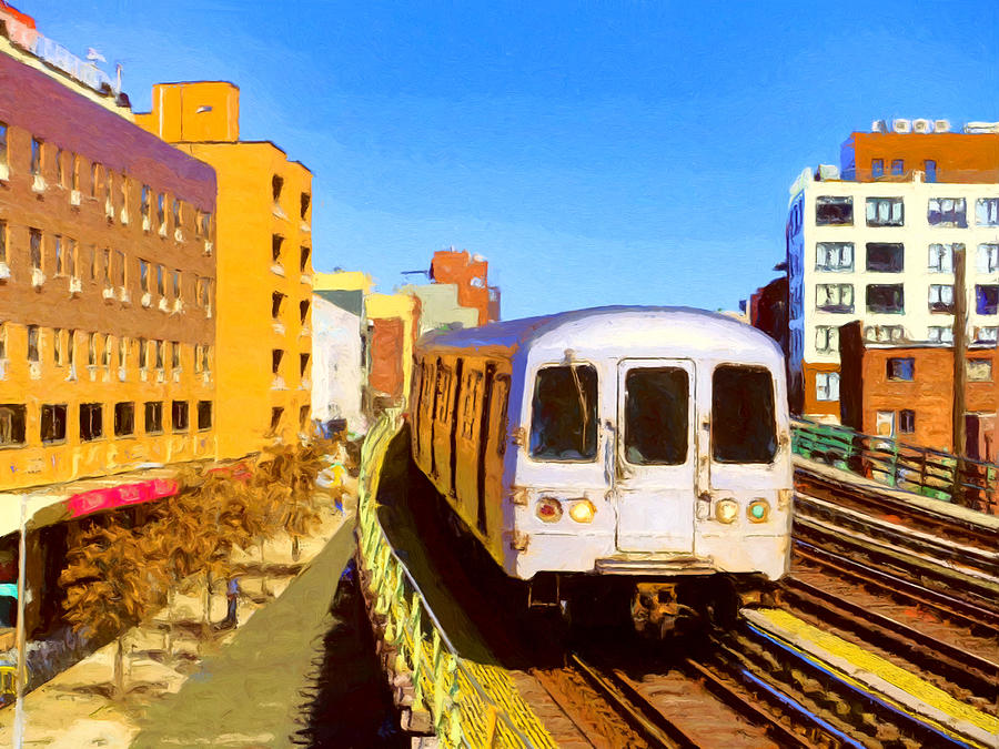Elevated Train Painting by Dominic Piperata