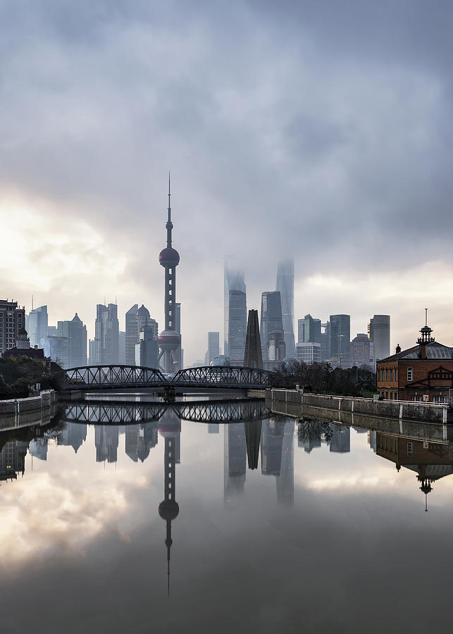Elevated View Of Shanghai Lujiazui At Dawn Photograph by Xiaodong Qiu