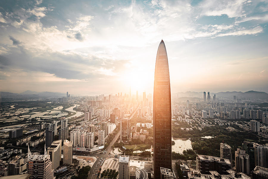 Elevated View of Shenzhen Skyline Photograph by DuKai photographer
