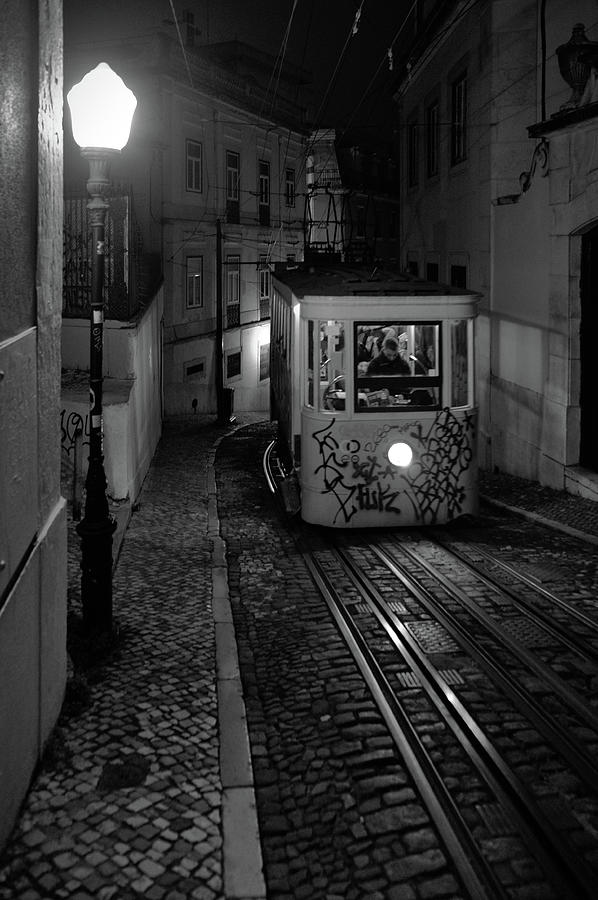 Elevator at night in Lisbon Photograph by Angelo DeVal
