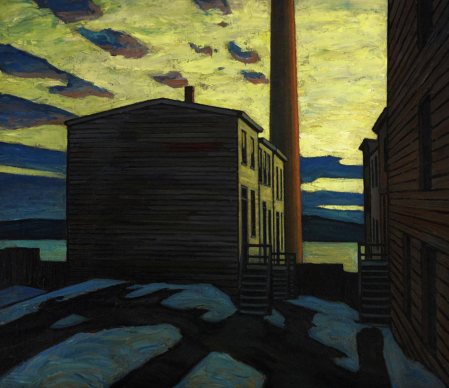 Sunset Painting - Elevator Court, Halifax, 1921 by Lawren Harris