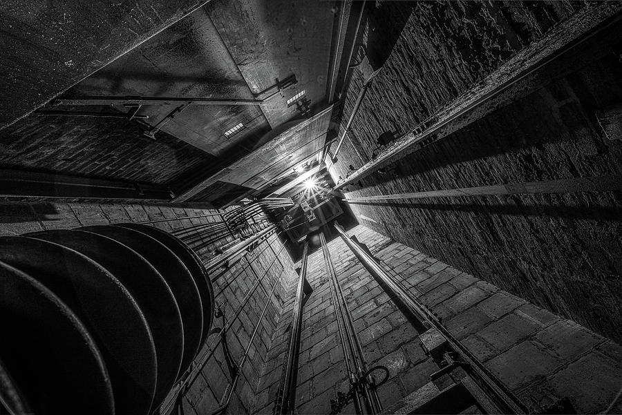 NYC Elevator Shaft Photograph by John Randazzo