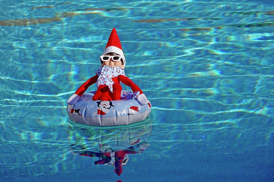 Elf floating in a pool Photograph by Gene Lower - Fine Art America