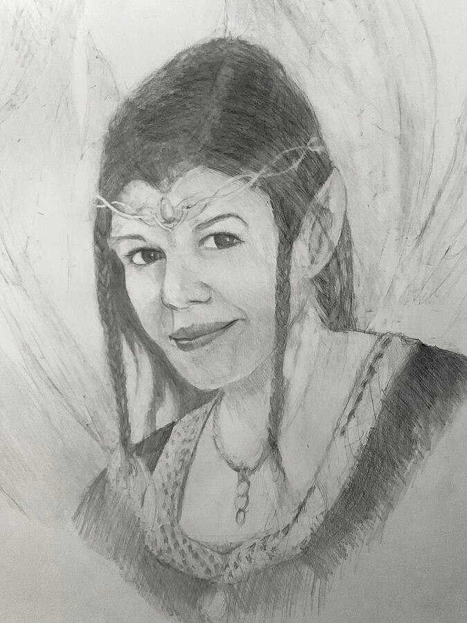 Elf Queen Drawing by Joel Keener Elf Queen Drawing by Joel Keener